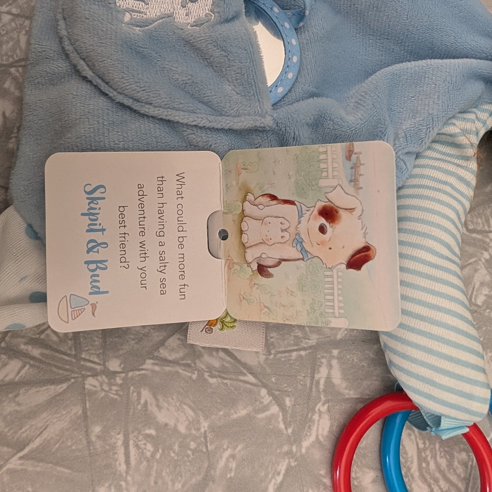 Bunnies by the Bay Blue Dog Lovey - Skipit's Activity Toy - Picture 5 of 7
